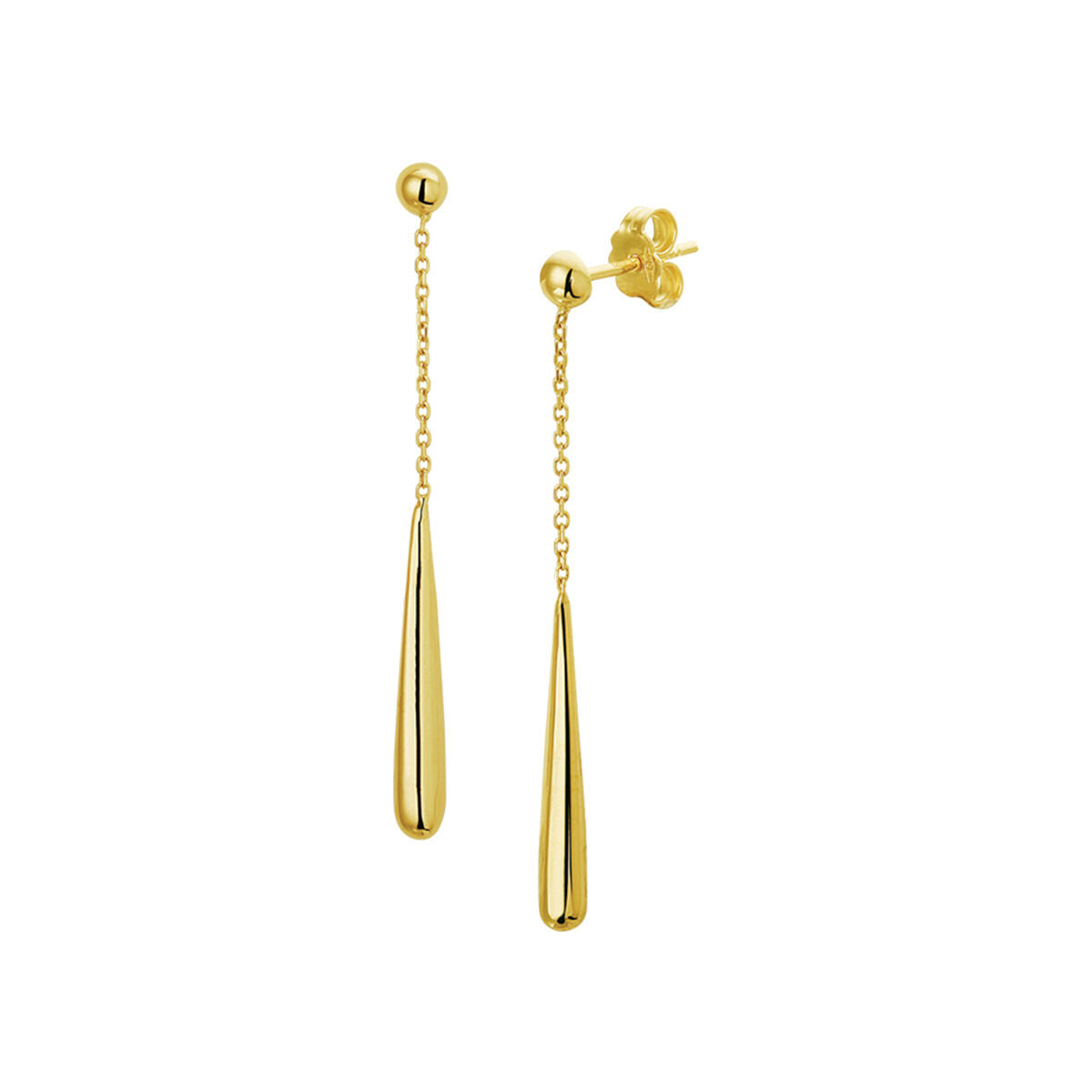 Fantasy Collection Hangende oorbellen druppel 14K geelgoud