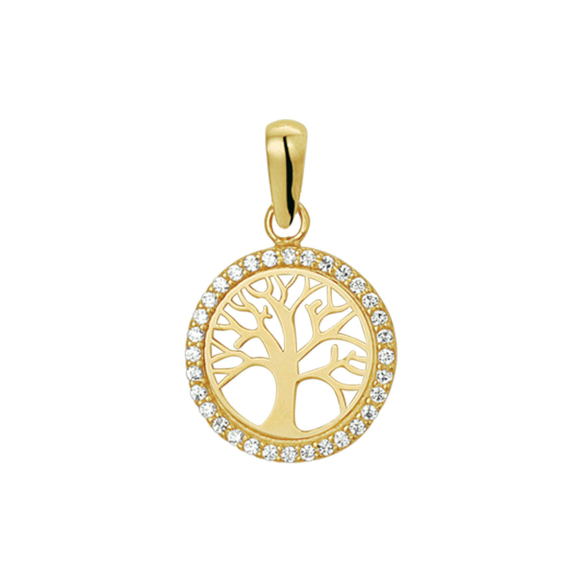 Fantasy Collection Hanger levensboom zirkonia 14K geelgoud
