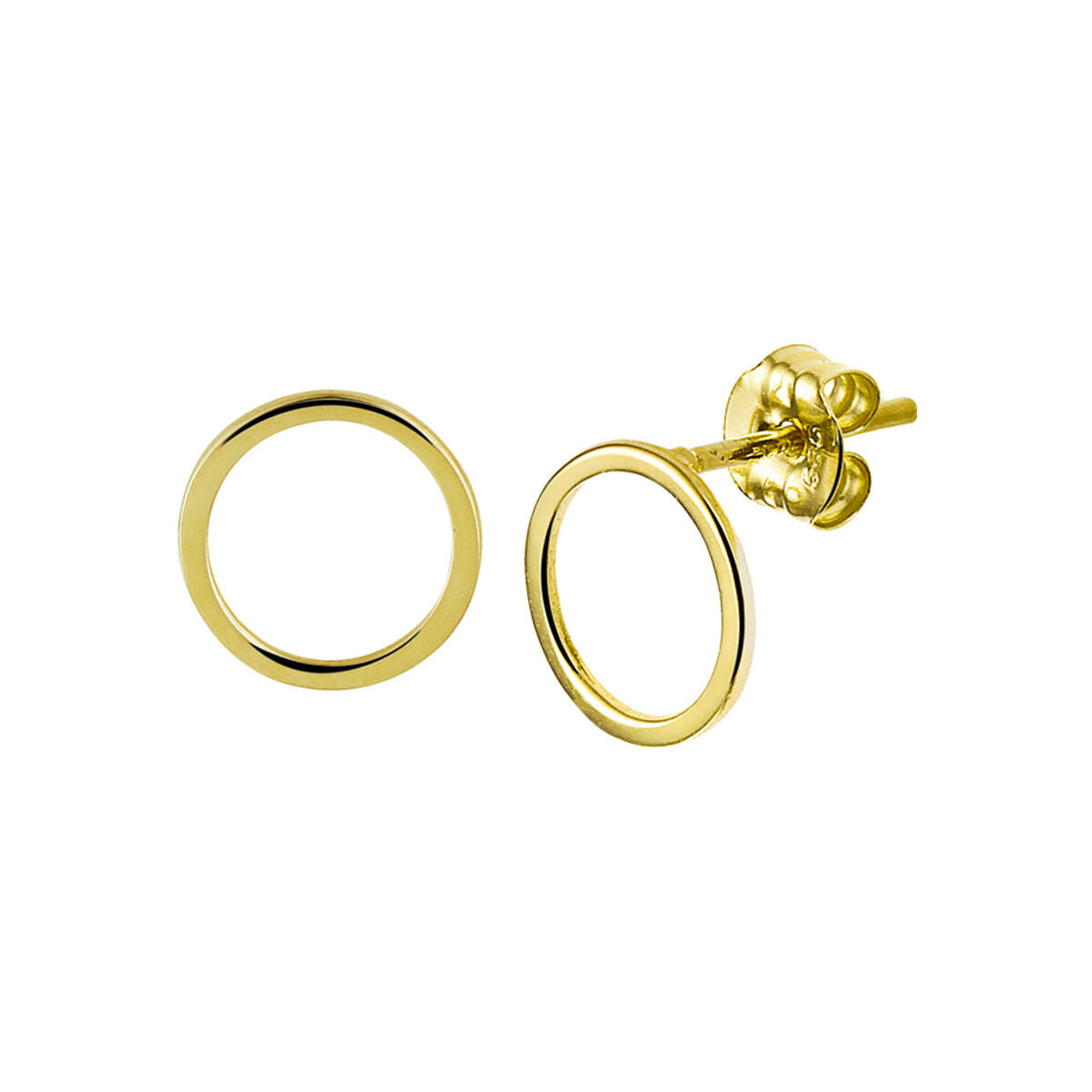 Fantasy Collection Oorbellen rondje 8 mm 14K geelgoud