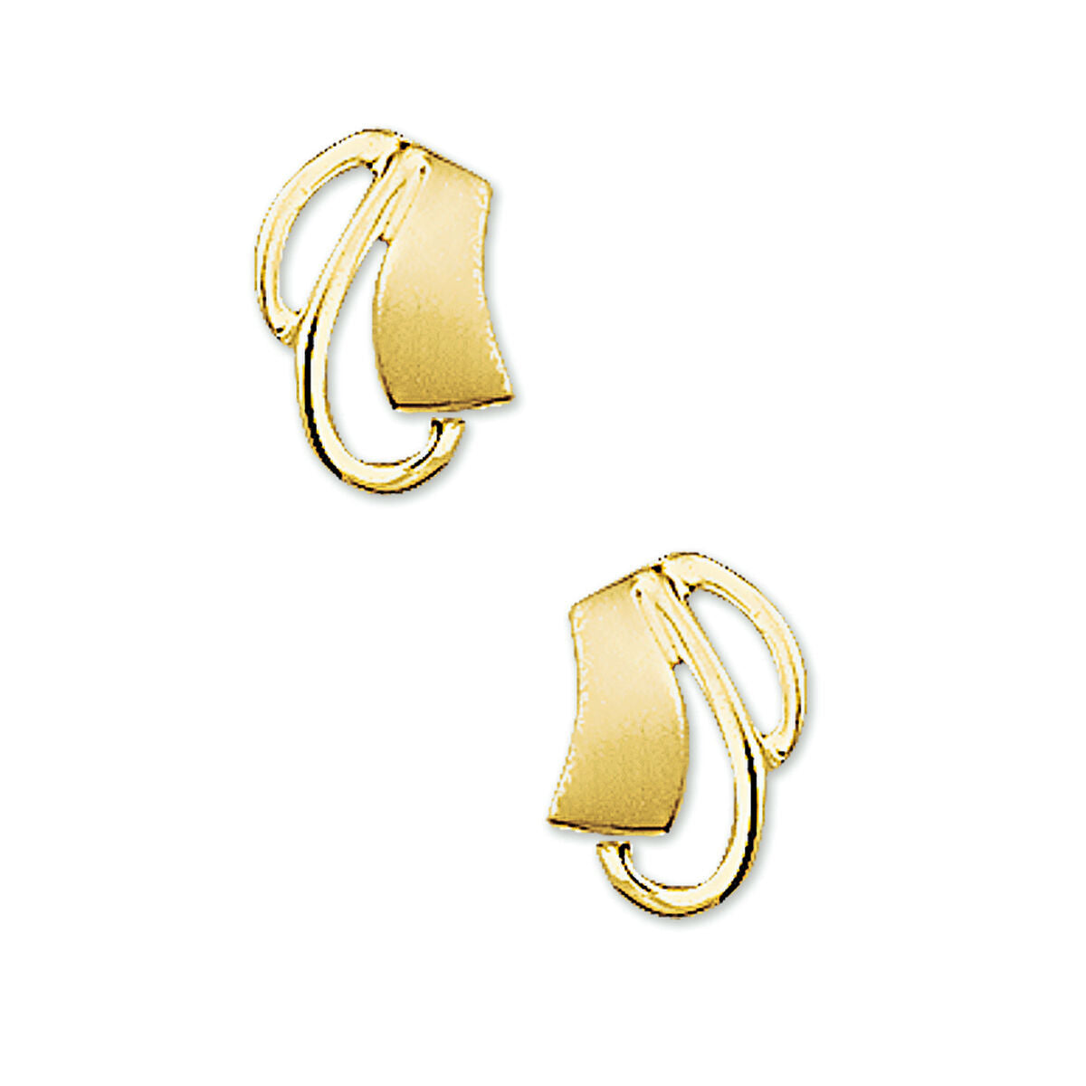 Fantasy Collection Oorbellen poli/mat 14K geelgoud