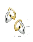 14K Bicolor Geel- en Witgouden Oorknoppen met Poli Afwerking - 4019092 - PansiteNederland.nl