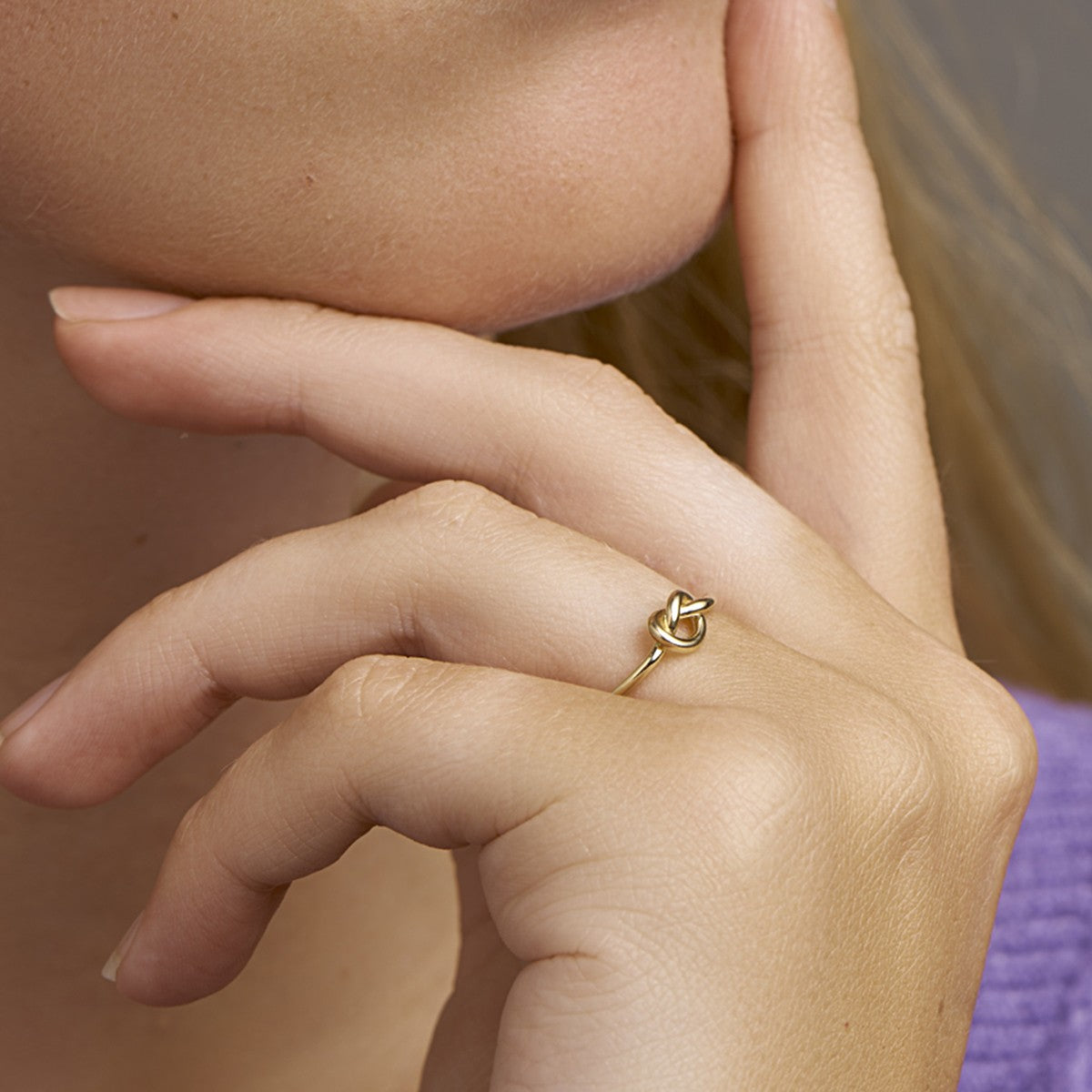 Ring knoop 14K geelgoud 5 mm – 4019196