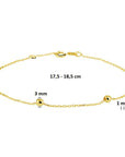 14K Geelgoud Armband Anker En Bolletjes 1,0 Mm 17,5 - 18,5Cm 4019283 - PansiteNederland.nl