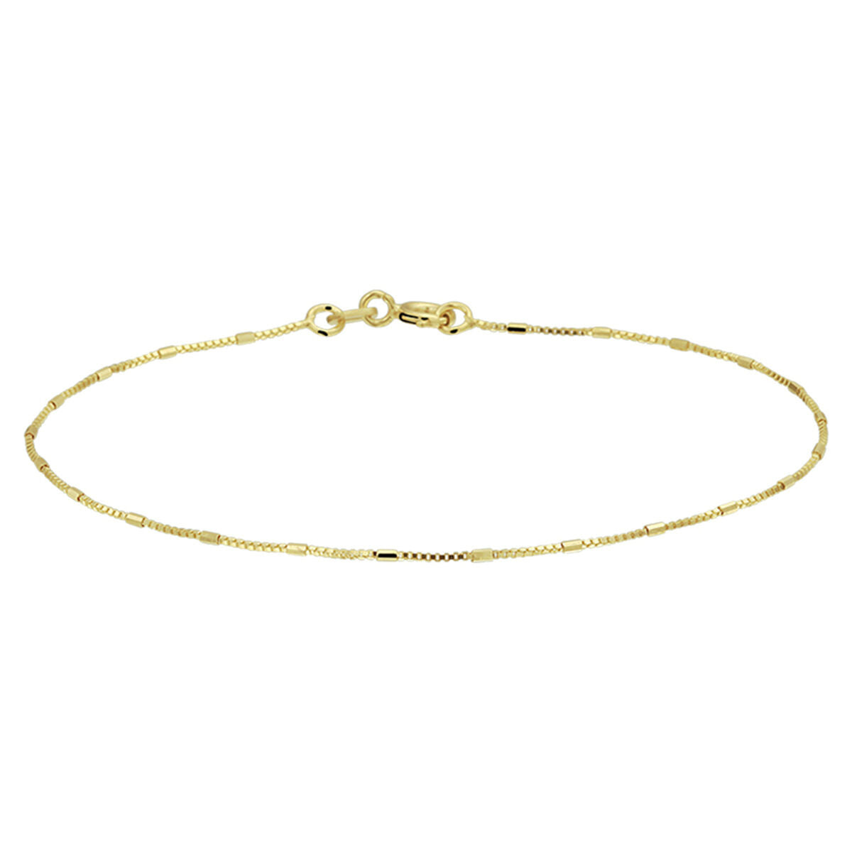 Fantasy Collection Armband venetiaans en staafjes 0,9 mm 16,5 - 17,5 - 18,5 cm 14K geelgoud
