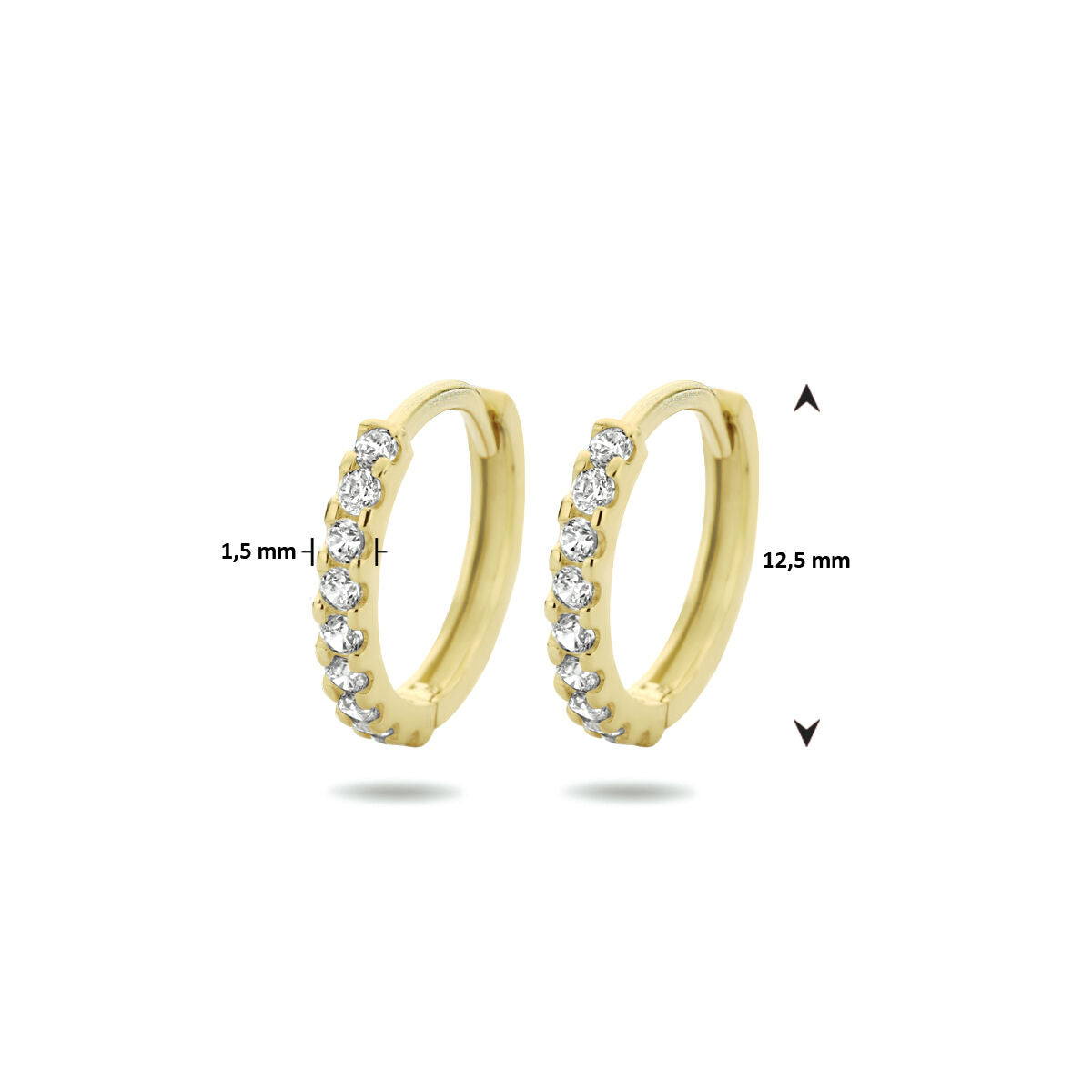 Fantasy Collection Oorbellen zirkonia 14K geelgoud