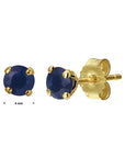 14K Geelgouden Oorknoppen met Saffier 4 mm - 4019475 - PansiteNederland.nl