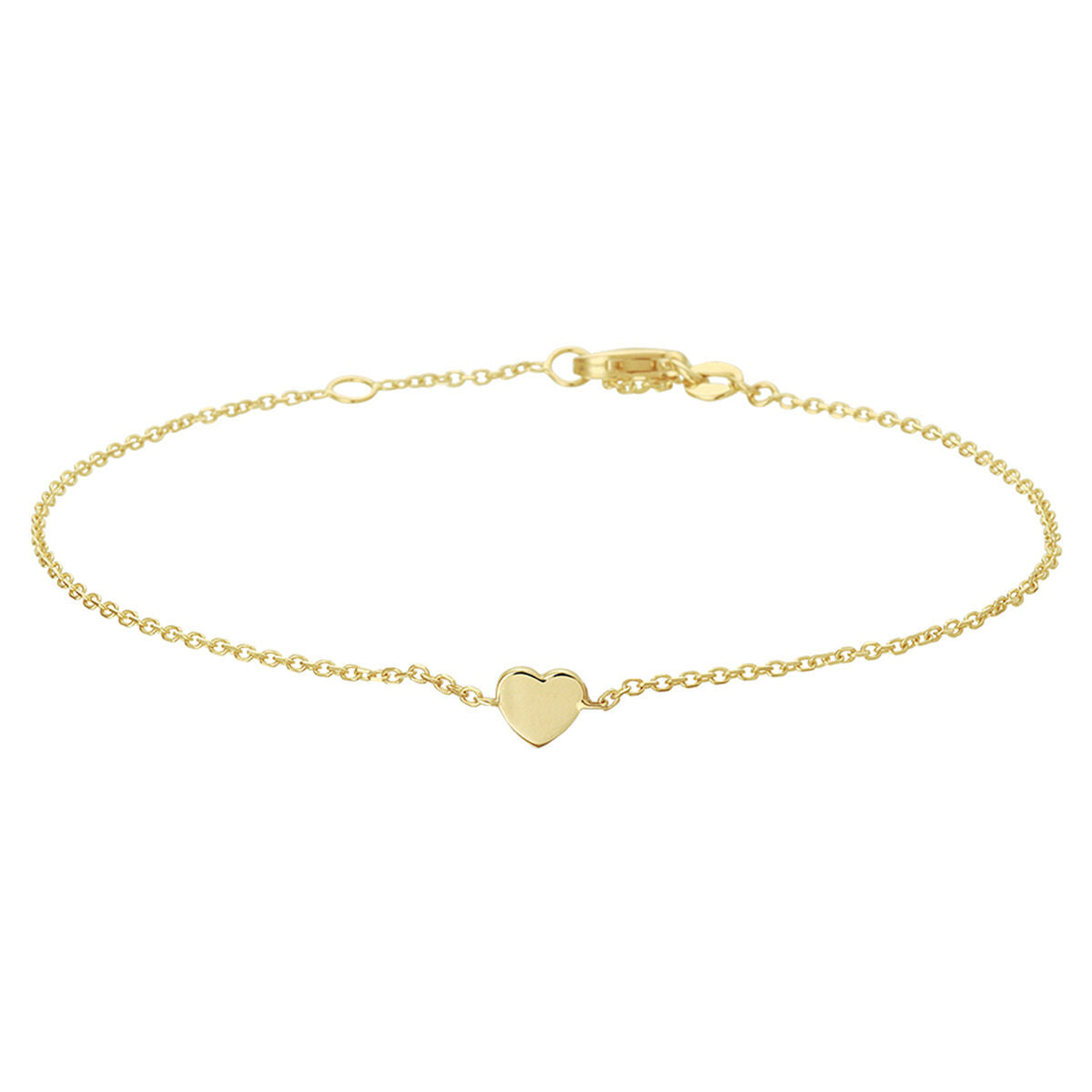 Fantasy Collection Armband hart 17 - 18,5 cm 14K geelgoud