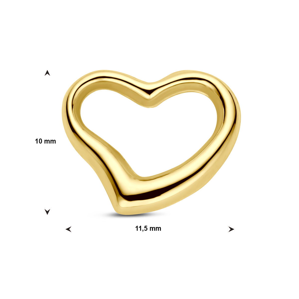 Fantasy Collection Hanger hart 10 mm 14K geelgoud