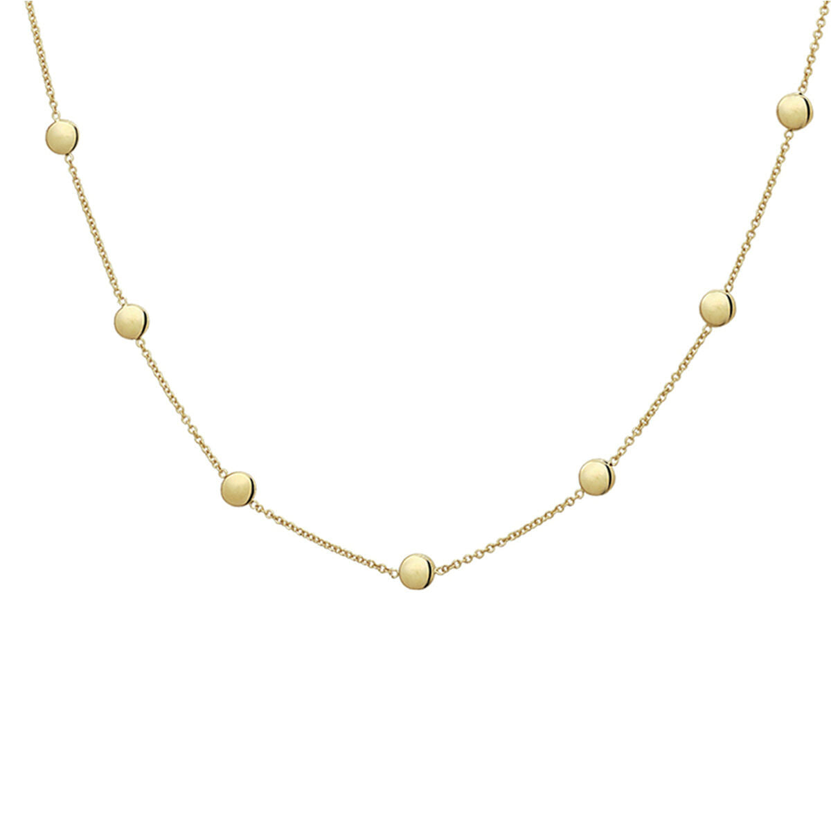 Fantasy Collection Collier rondjes 42 - 45 cm 14K geelgoud