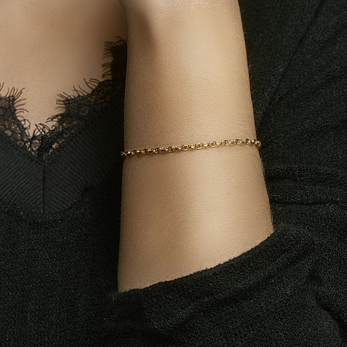 Armband anker 2,9 mm 14K geelgoud