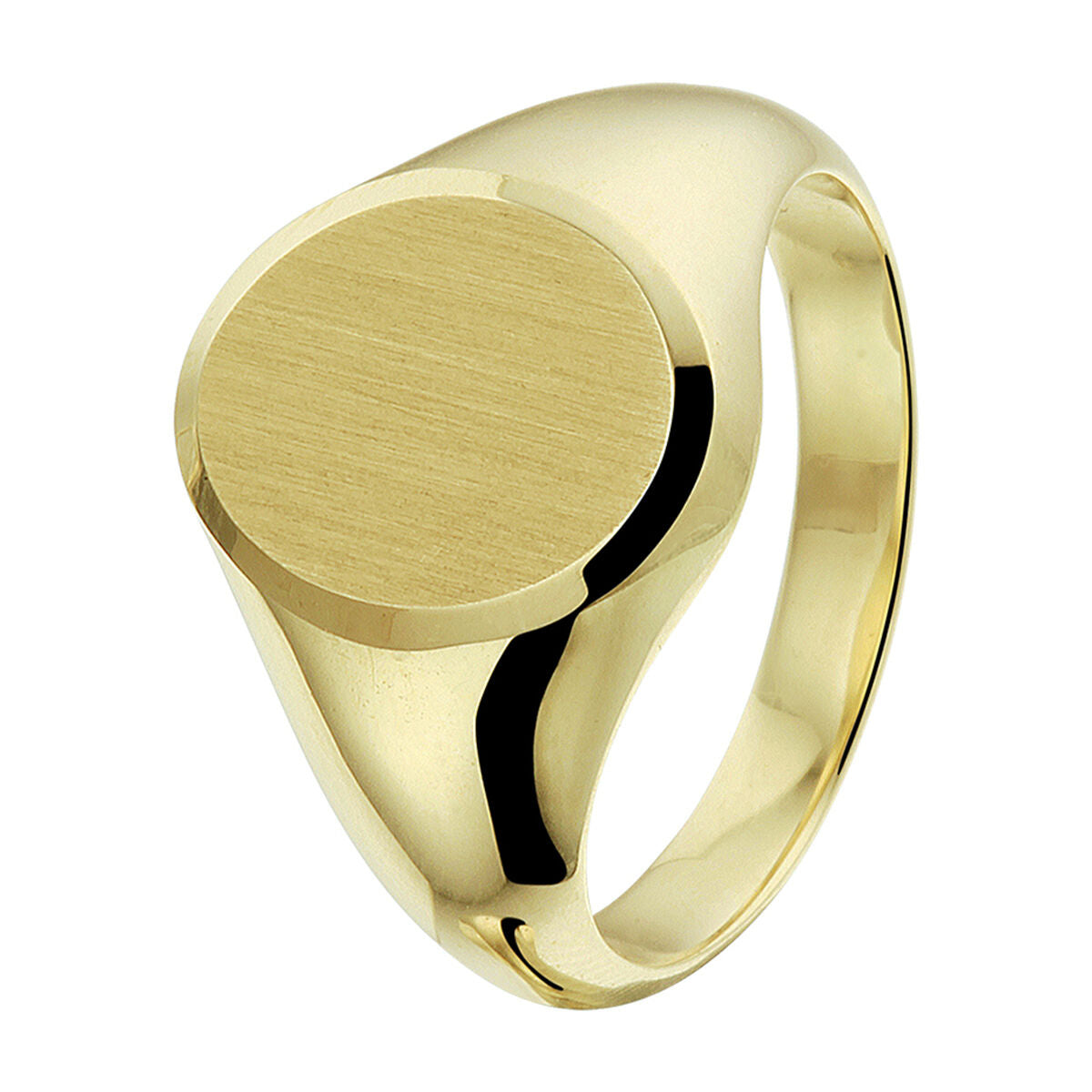 Fantasy Collection Graveerring massief mat gediamanteerd 14K geelgoud