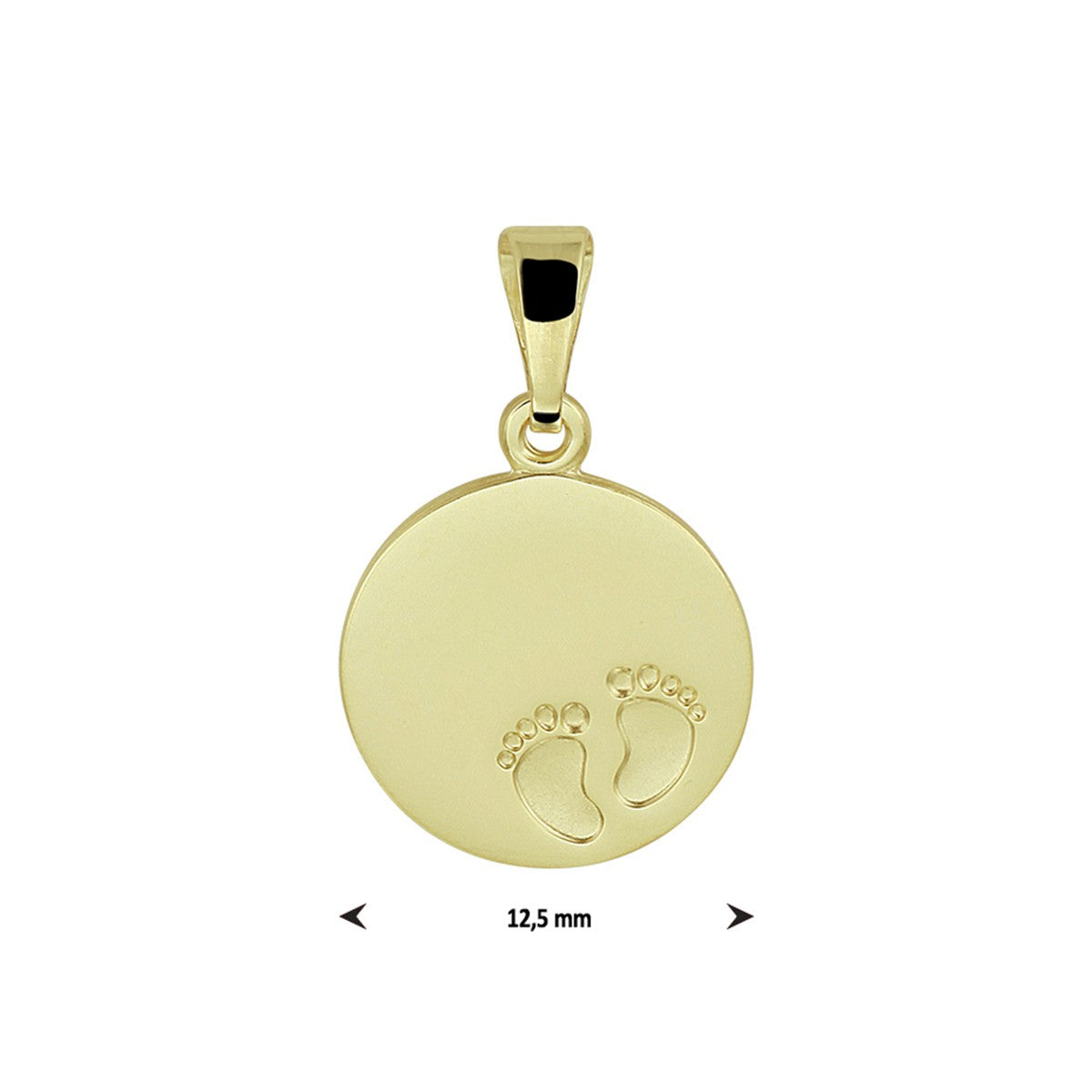 Graveerhanger voeten 14K geelgoud