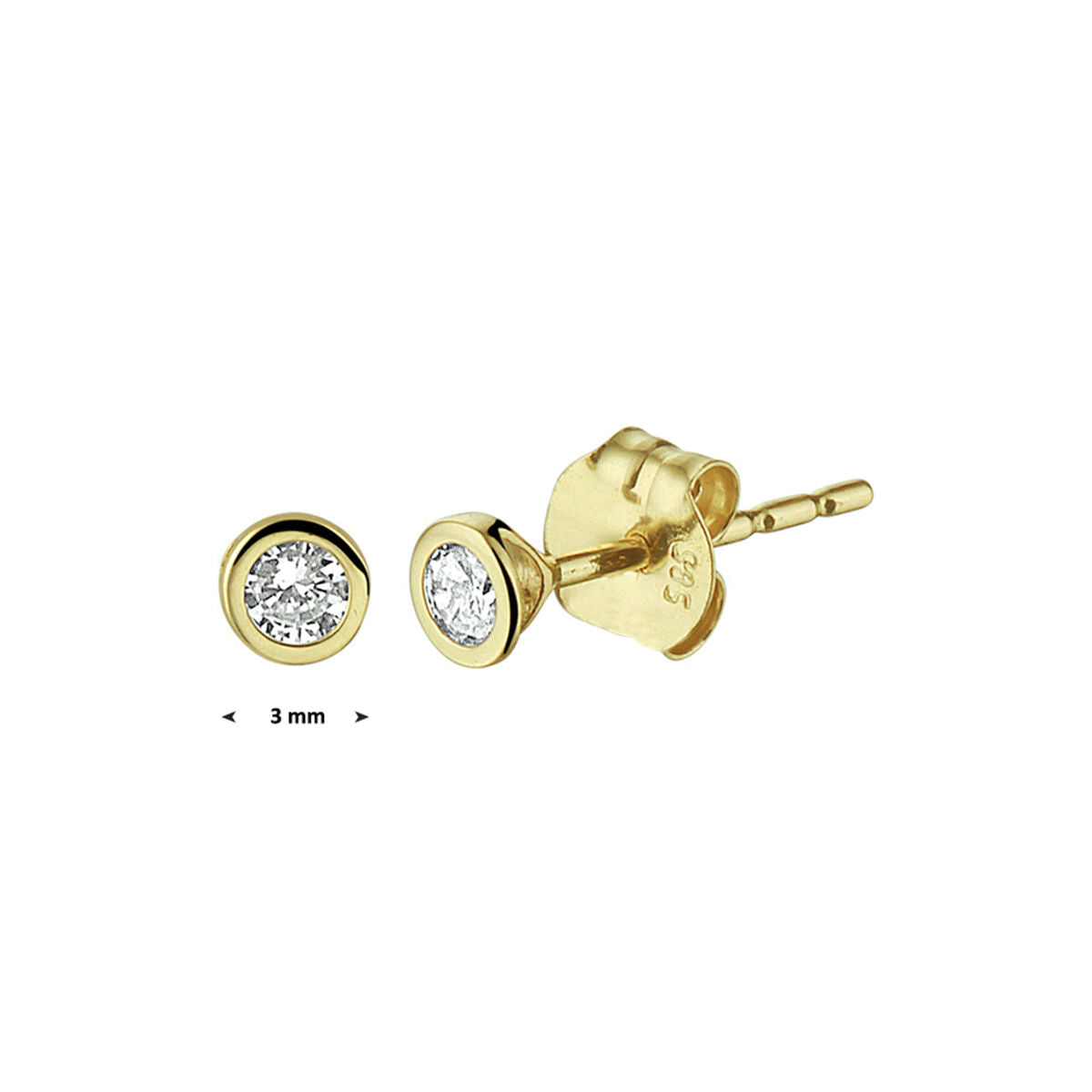 Fantasy Collection Oorbellen zirkonia 14K geelgoud