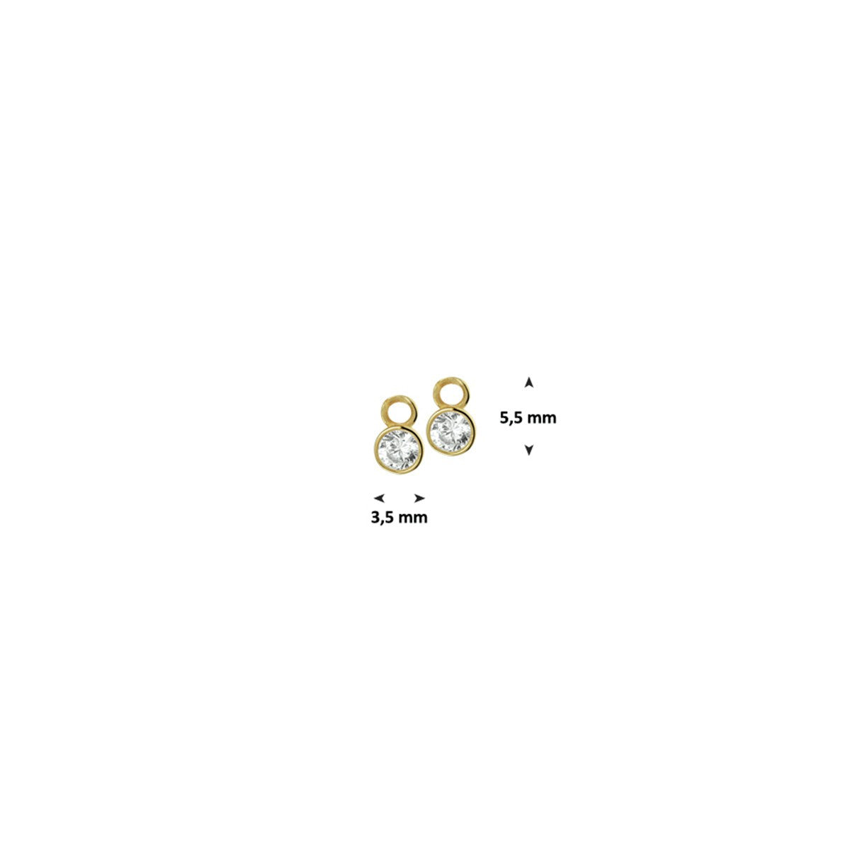 Fantasy Collection Hangende oorbellen zirkonia 14K geelgoud - PSN4020128
