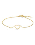 14K Geelgoud Armband Hart 16 - 17 - 18 Cm 4020134 - PansiteNederland.nl