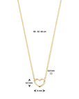 14K geelgoud collier hart 40 - 42 - 44 cm 4020135 - PansiteNederland.nl