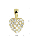 14K geelgoud hanger hart zirkonia 4020185 - PansiteNederland.nl