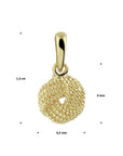 14K geelgoud hanger knoop 4020300 - PansiteNederland.nl