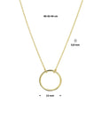 14K geelgoud collier rondje 40 - 42 - 44 cm 4020301 - PansiteNederland.nl