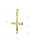 14K geelgoud hanger kruis 4020317 - PansiteNederland.nl