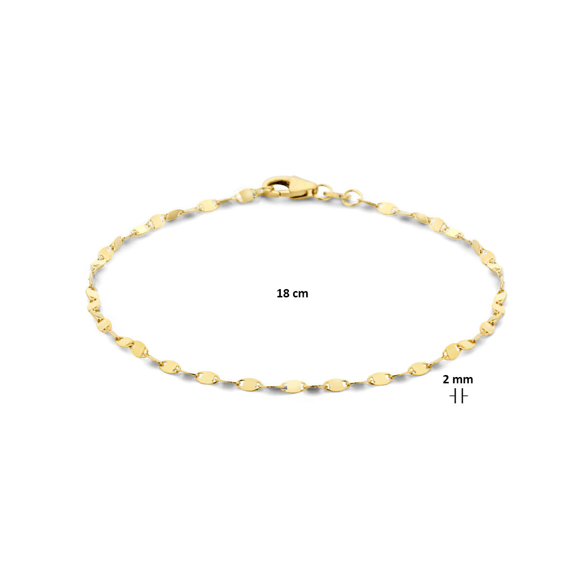Fantasy Collection Armband 2,0 mm 18 cm 14K geelgoud
