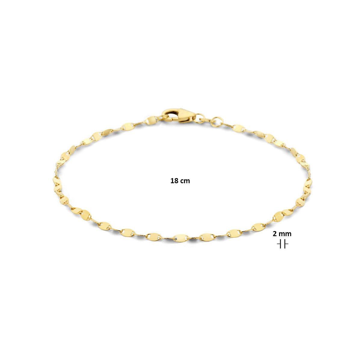 Fantasy Collection Armband 2,0 mm 18 cm 14K geelgoud