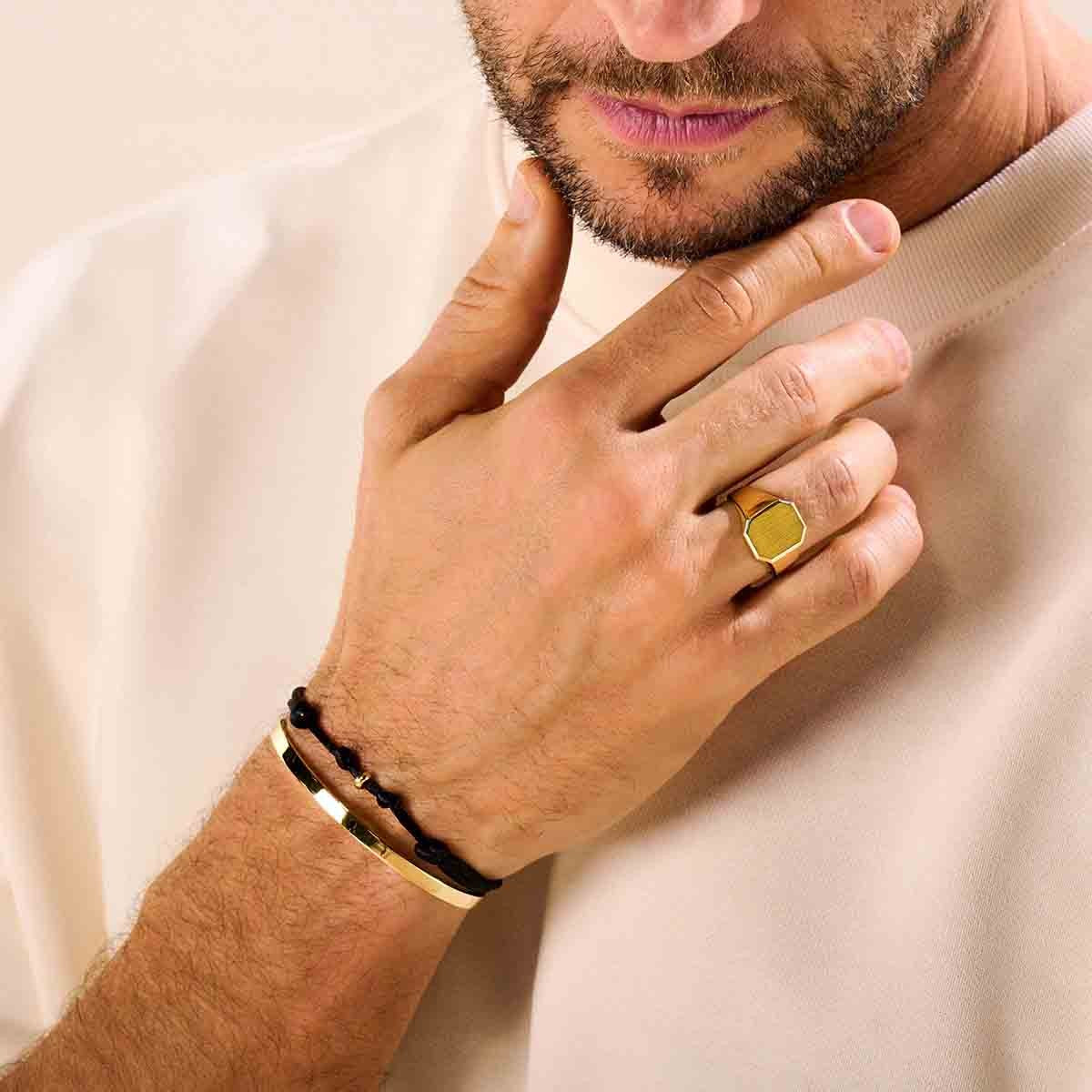 Fantasy Collection Graveerring massief mat gediamanteerd 14K geelgoud