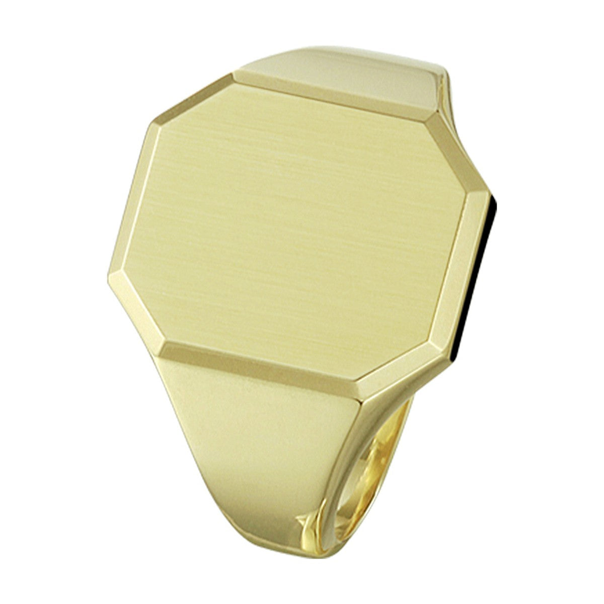 Fantasy Collection Graveerring massief mat gediamanteerd 14K geelgoud
