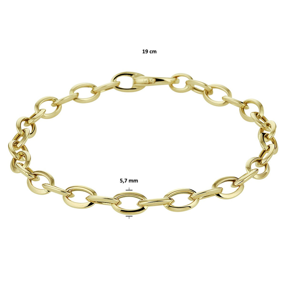 Fantasy Collection Armband anker 5,7 mm 19 cm 14K geelgoud