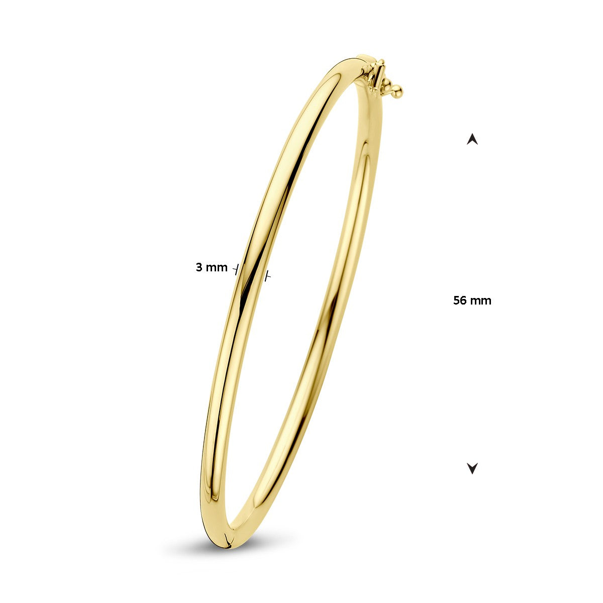 Fantasy Collection Bangle scharnier ronde buis 14K geelgoud