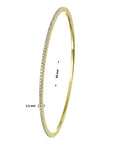 14K Geelgoud Bangle Diamant 0.61Ct H Si 1,5 X 60 Mm 4020584 - PansiteNederland.nl