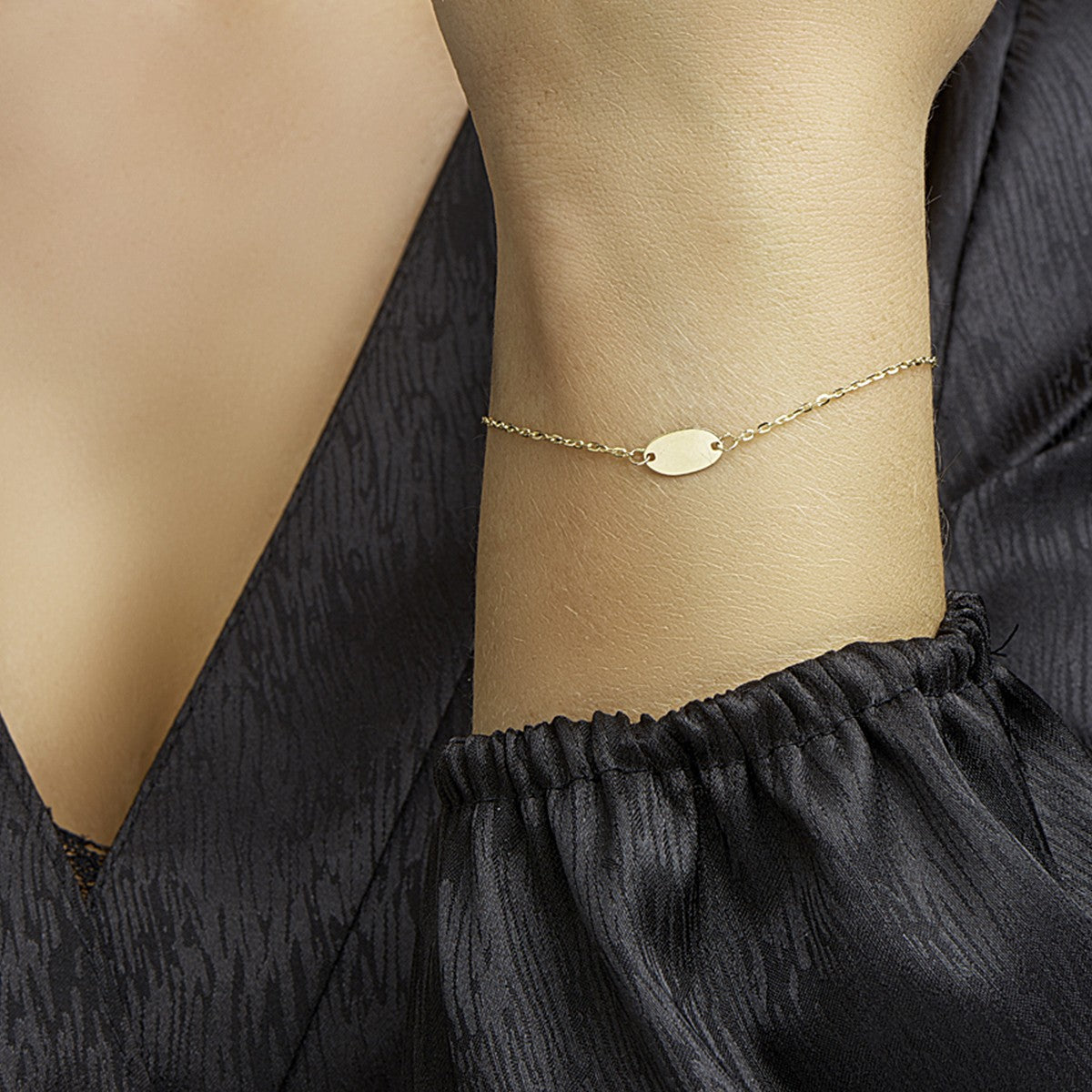 Fantasy Collection Armband ovaal 17 - 19 cm 14K geelgoud
