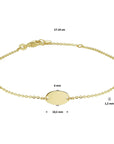 14K Geelgoud Armband Ovaal 17 - 19 Cm 4020592 - PansiteNederland.nl