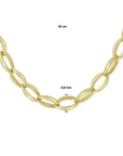 14K geelgoud collier anker 8,8 mm 45 cm 4020648 - PansiteNederland.nl