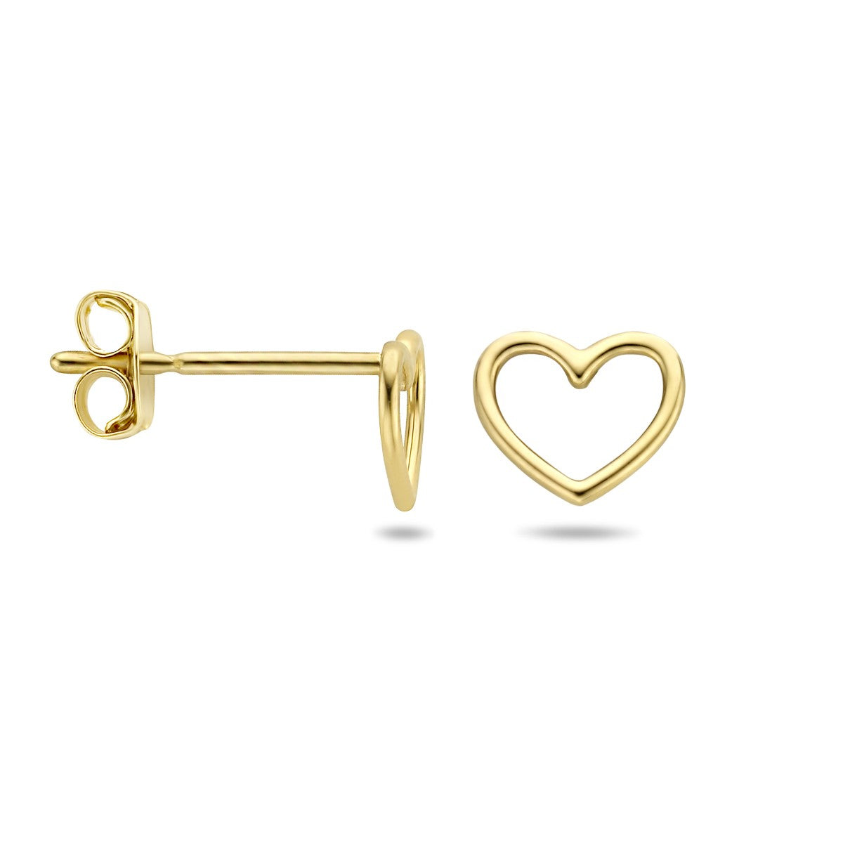 Fantasy Collection Oorbellen hart 5 mm 14K geelgoud