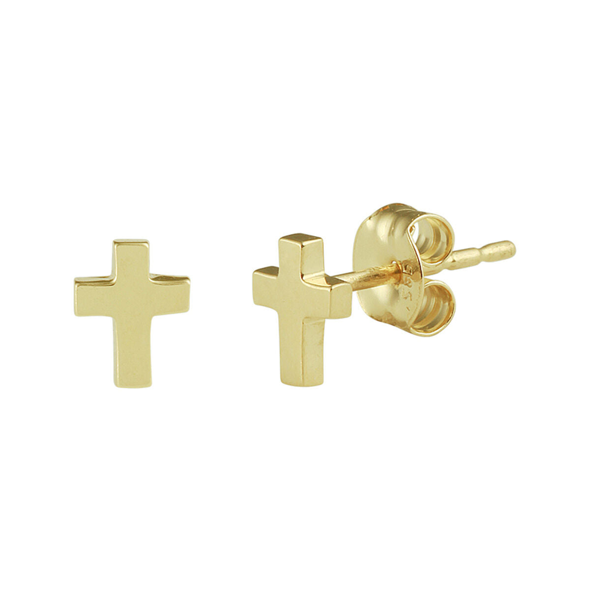 Fantasy Collection Oorbellen kruis 14K geelgoud