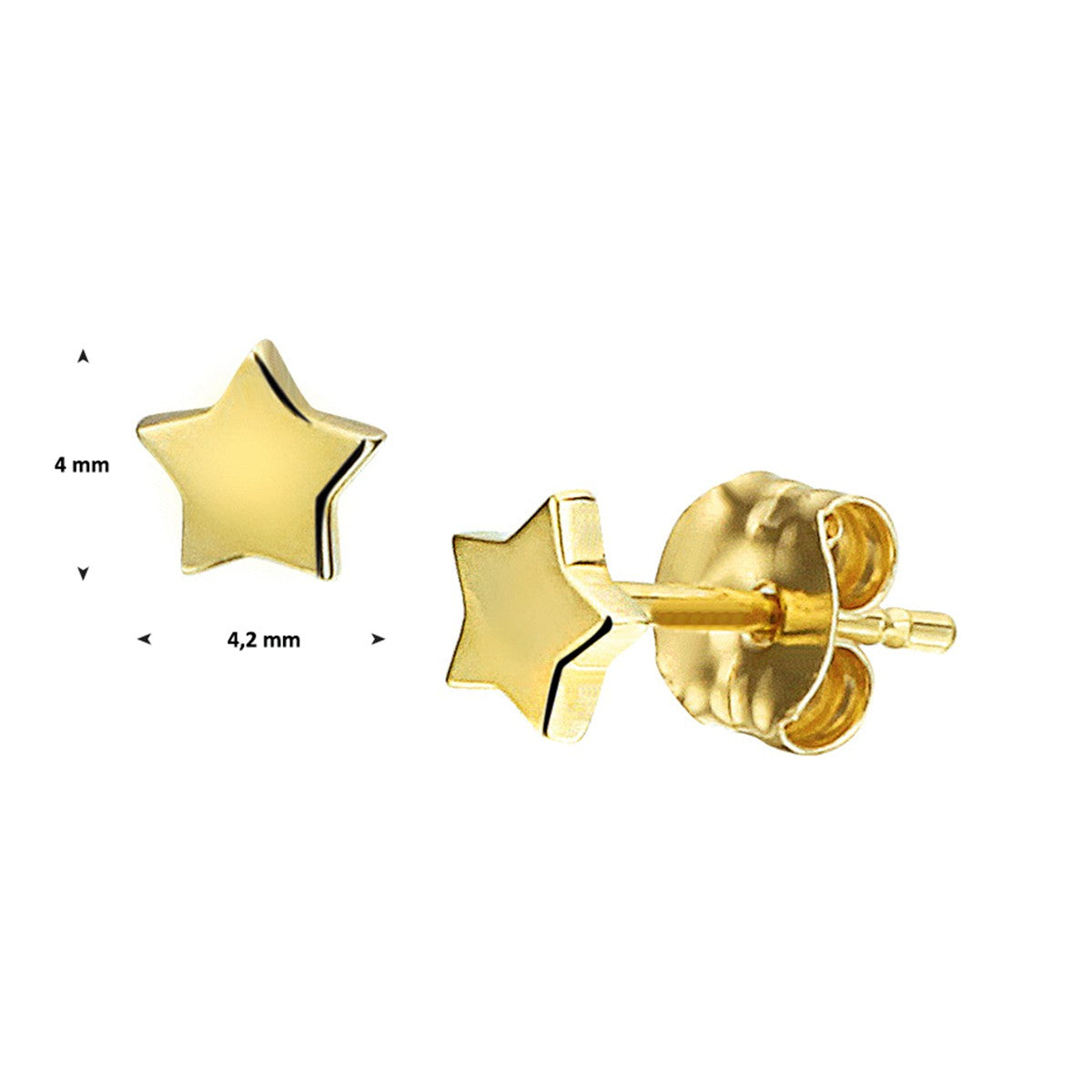 Fantasy Collection Oorbellen ster 14K geelgoud