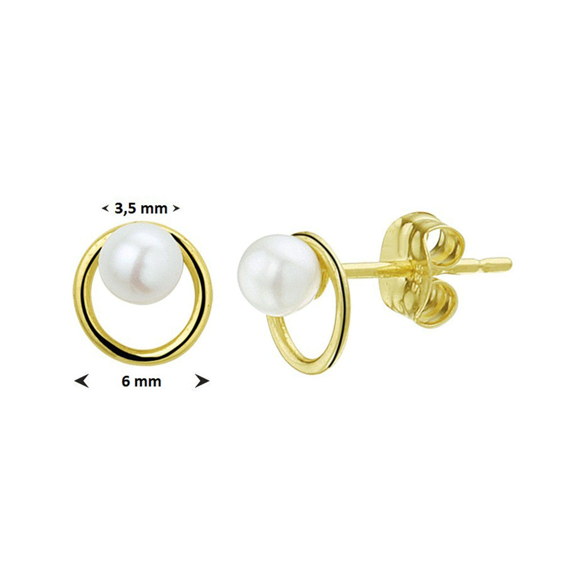 Fantasy Collection Oorbellen parel 14K geelgoud