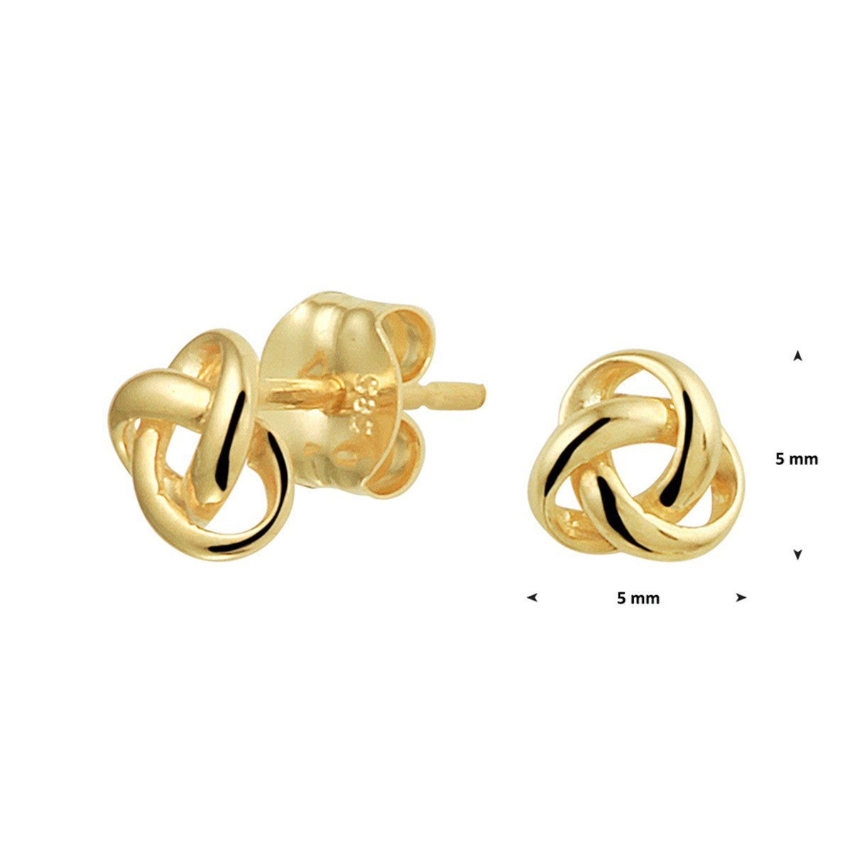 Fantasy Collection Oorbellen knoop 14K geelgoud