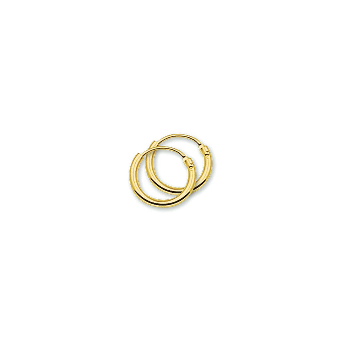 Fantasy Collection Oorbellen 1,3 mm ronde buis 14K geelgoud