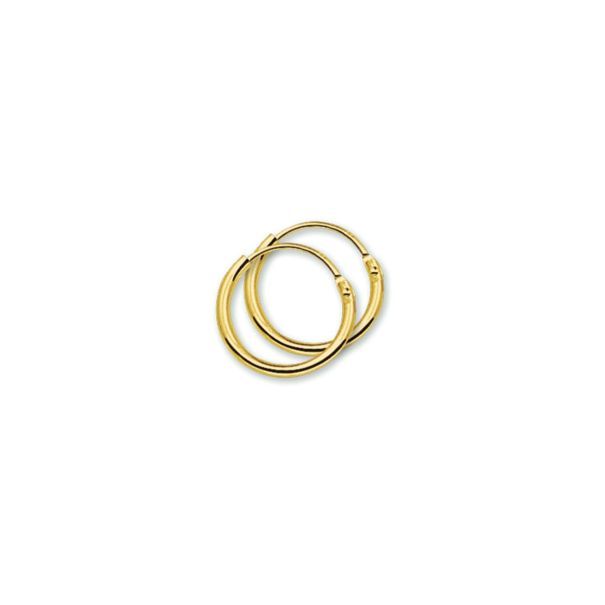 Fantasy Collection Oorbellen 1,3 mm ronde buis 14K geelgoud