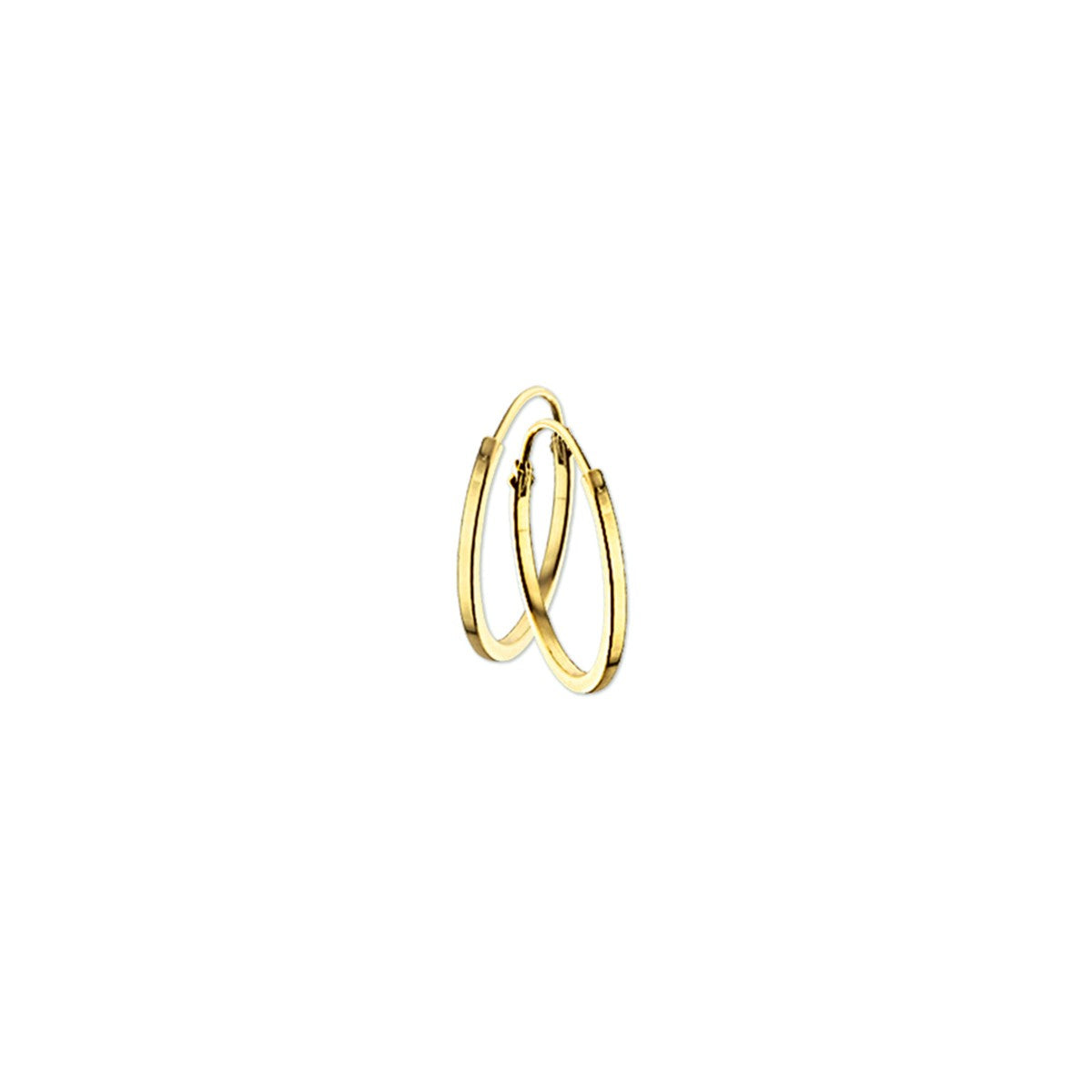 Fantasy Collection Oorbellen vierkante buis 14K geelgoud