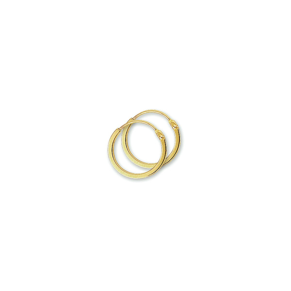 Fantasy Collection Oorbellen vierkante buis 14K geelgoud