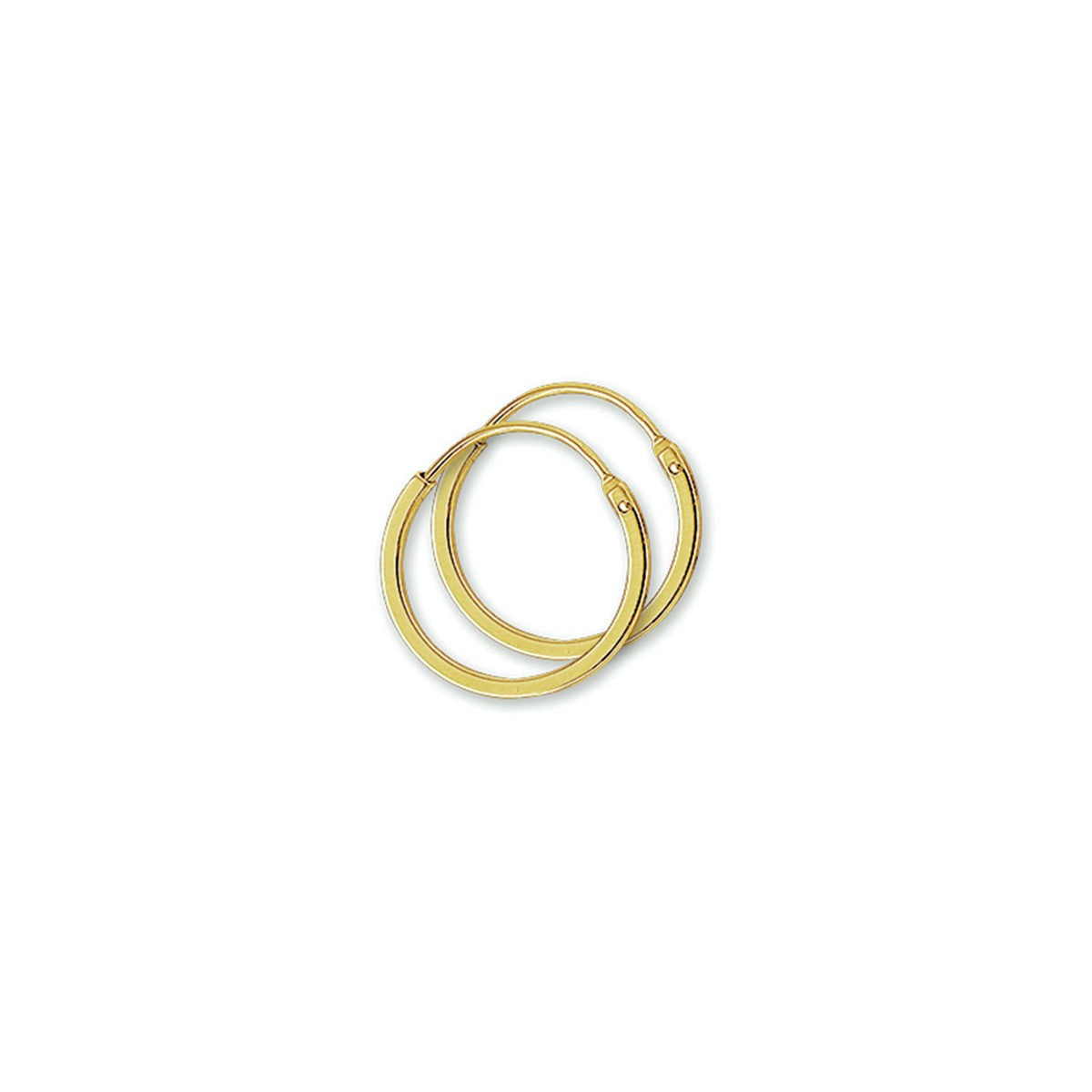 Fantasy Collection Oorbellen vierkante buis 14K geelgoud