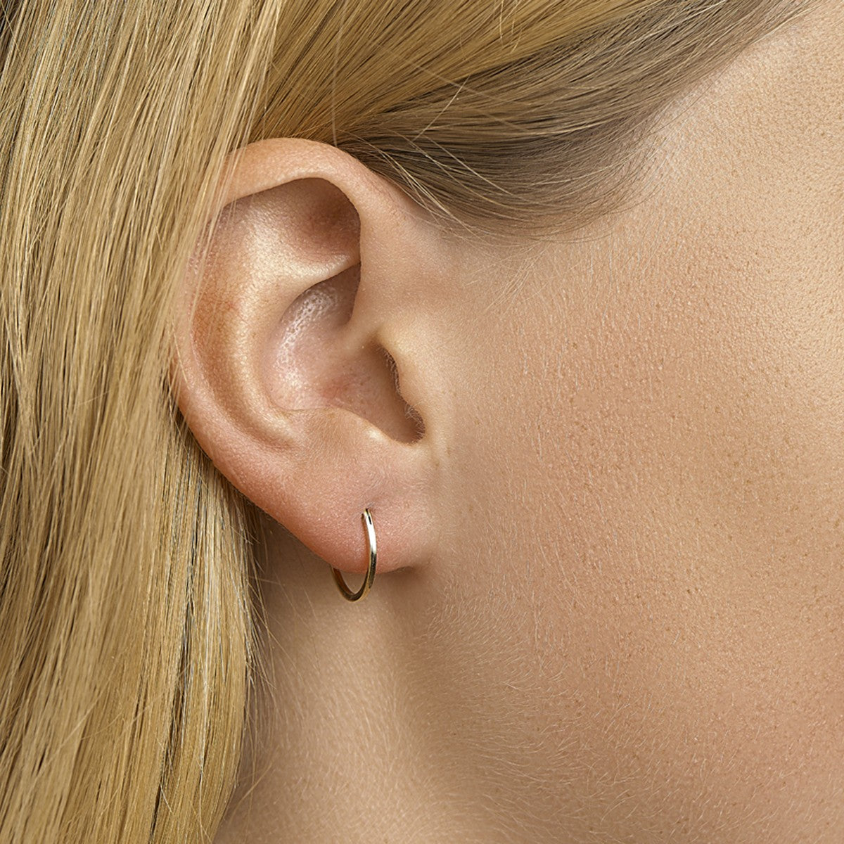Fantasy Collection Oorbellen vierkante buis 14K geelgoud