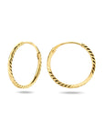 14K Geelgouden oorringen gediamanteerd 12mm - 4020708 - PansiteNederland.nl