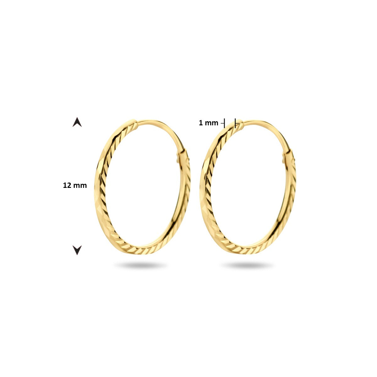 Fantasy Collection Oorbellen gediamanteerd 14K geelgoud