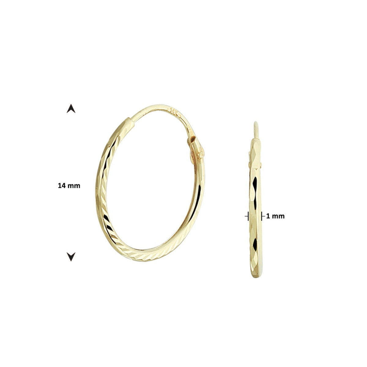 Fantasy Collection Oorbellen gediamanteerd 14K geelgoud