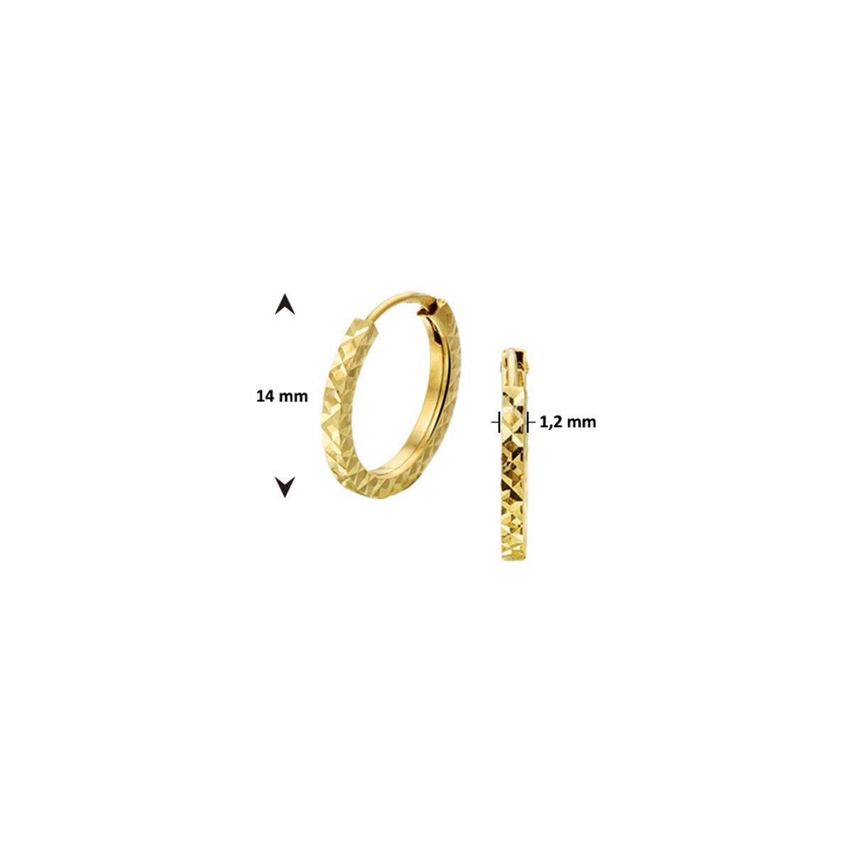 Fantasy Collection Oorbellen gediamanteerd 14K geelgoud