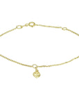 14K Geelgouden enkelbandje hart 1,0 mm 24 - 26 cm 4020723 - PansiteNederland.nl